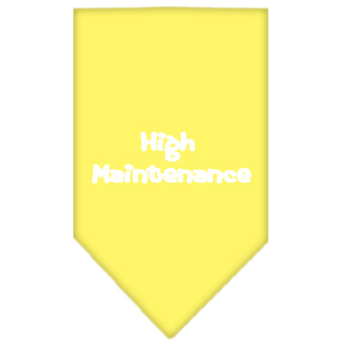 High Maintenance Screen Print Bandana Yellow Small